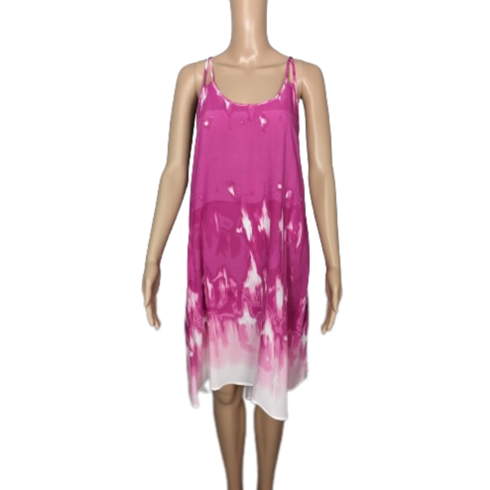 Hawaiian Tropic Pink and White Swim Suit Cover Up L
